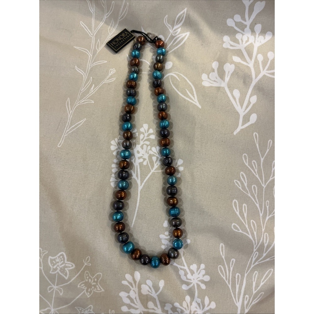 Honora 926 MULTI COLOR 9-11MM PEARL 18" NECKLACE NWT